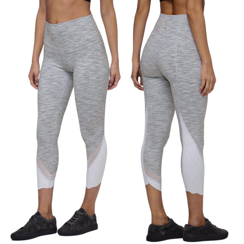 lululemon athletica Gray and White Leggings